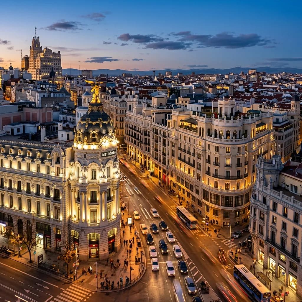 Paisaje de Madrid — paquetes de viaje de lujo desde Panamá con Freeman Travel