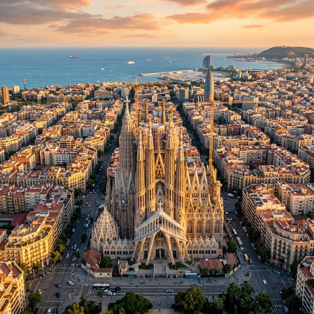 Paisaje de Barcelona — paquetes de viaje de lujo desde Panamá con Freeman Travel