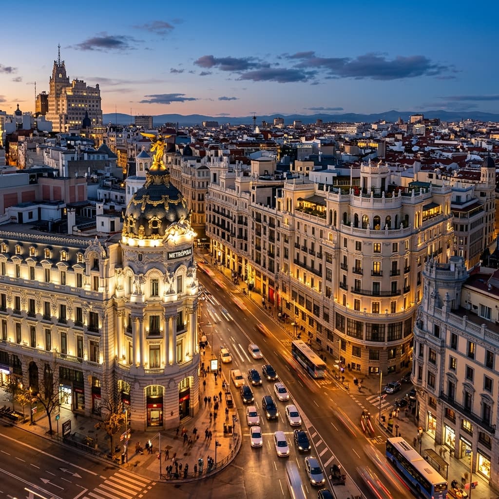 Paisaje de Madrid — paquetes de viaje de lujo desde Panamá con Freeman Travel