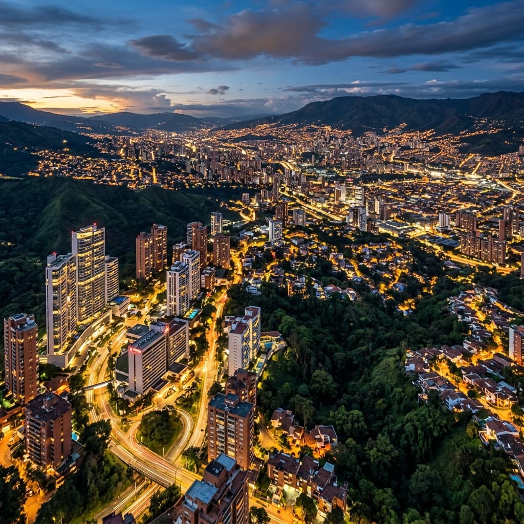 Paisaje de Medellín — paquetes de viaje de lujo desde Panamá con Freeman Travel